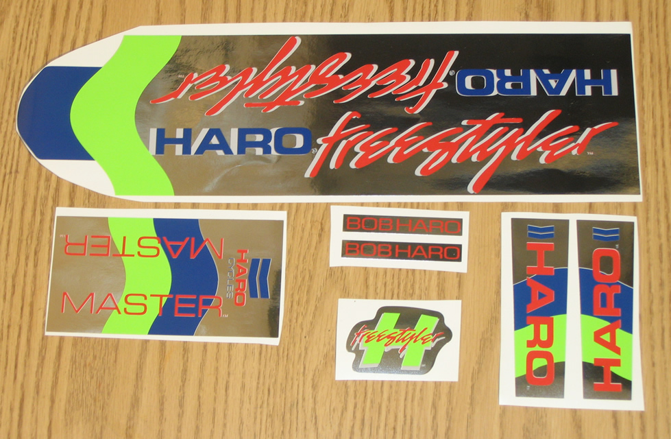 1985 Haro Master Frame Set Stickers - Chrome