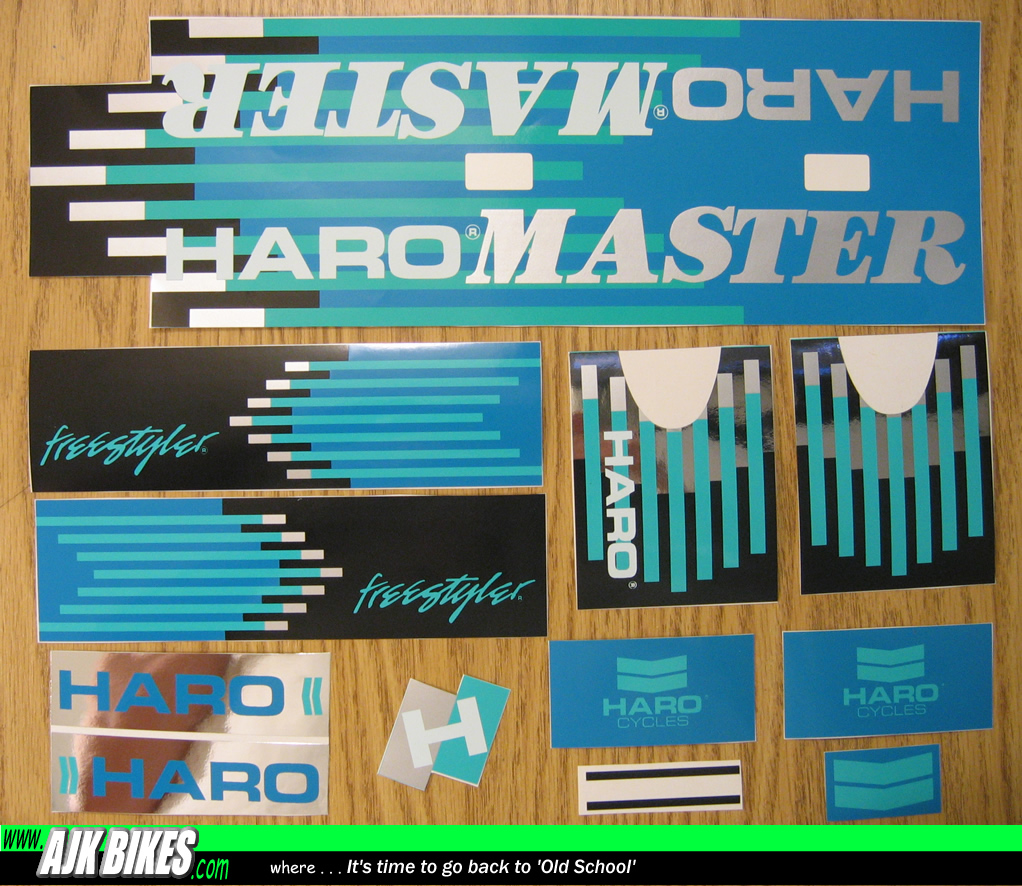 1988 Haro Master Sticker Set - Blue/Black