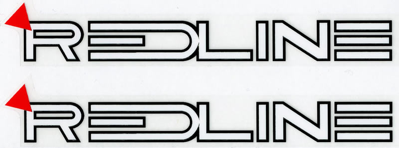 1985 Redline RL20-II Fork Stickers (Pair) - White