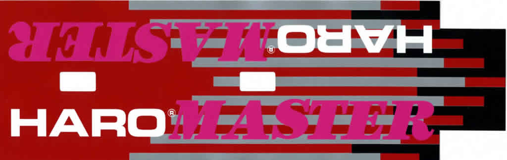 1987 Haro Master Down Tube Sticker - Red / Black