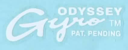 1987 Odyssey Gryo Sticker - White Text