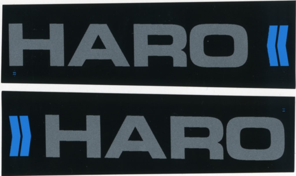 1988 Haro Fork Stickers - Black/Black Forks