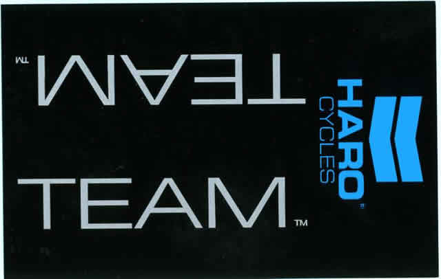1988 Haro Team Model Sticker - Black