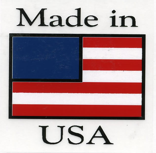 "Made in the USA" flag Sticker